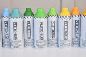 array of plutonium spray paint colors