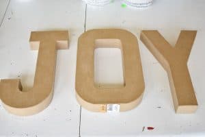 papaer mache marquee letters