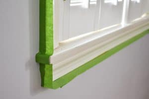 frogtape around the window frame