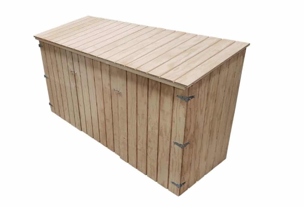 Cedar trash can shed At Charlotte's House