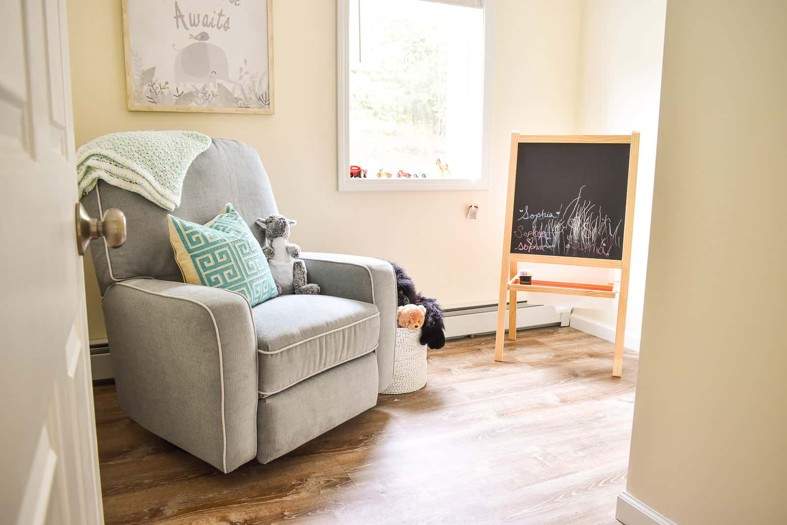 glider in little boys nursery