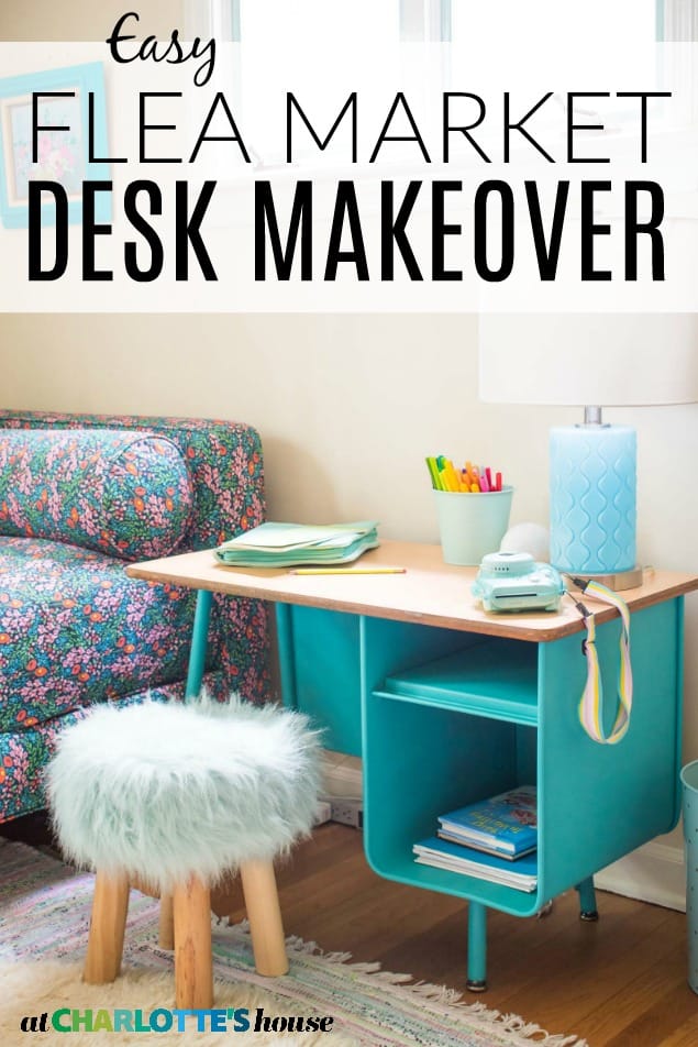 spray painted desk