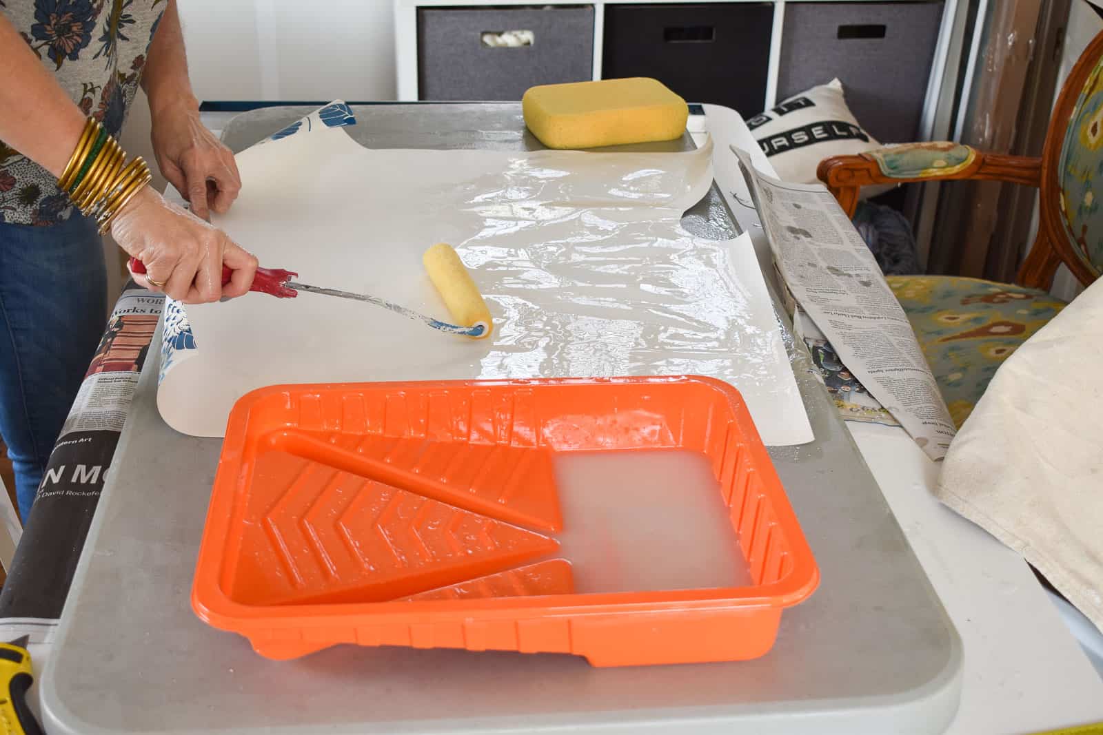 How to Make Your Own Rent Friendly Removable Wallpaper - At Charlotte's  House