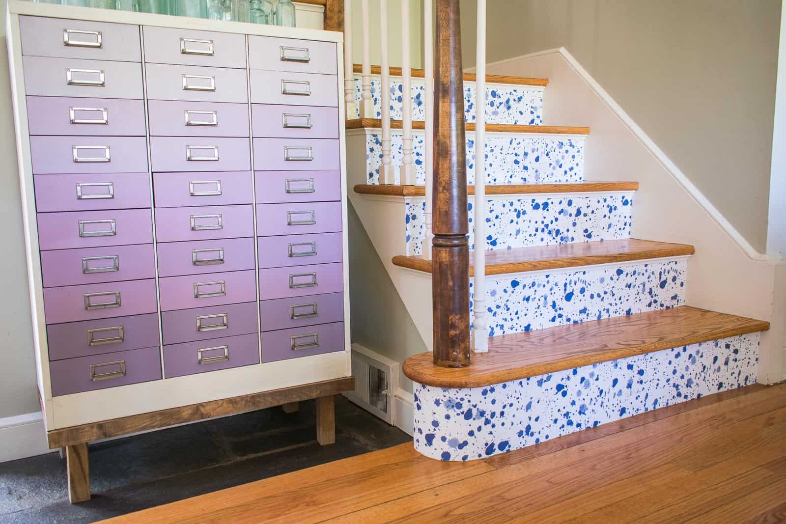 How to Create Wallpapered Stairs