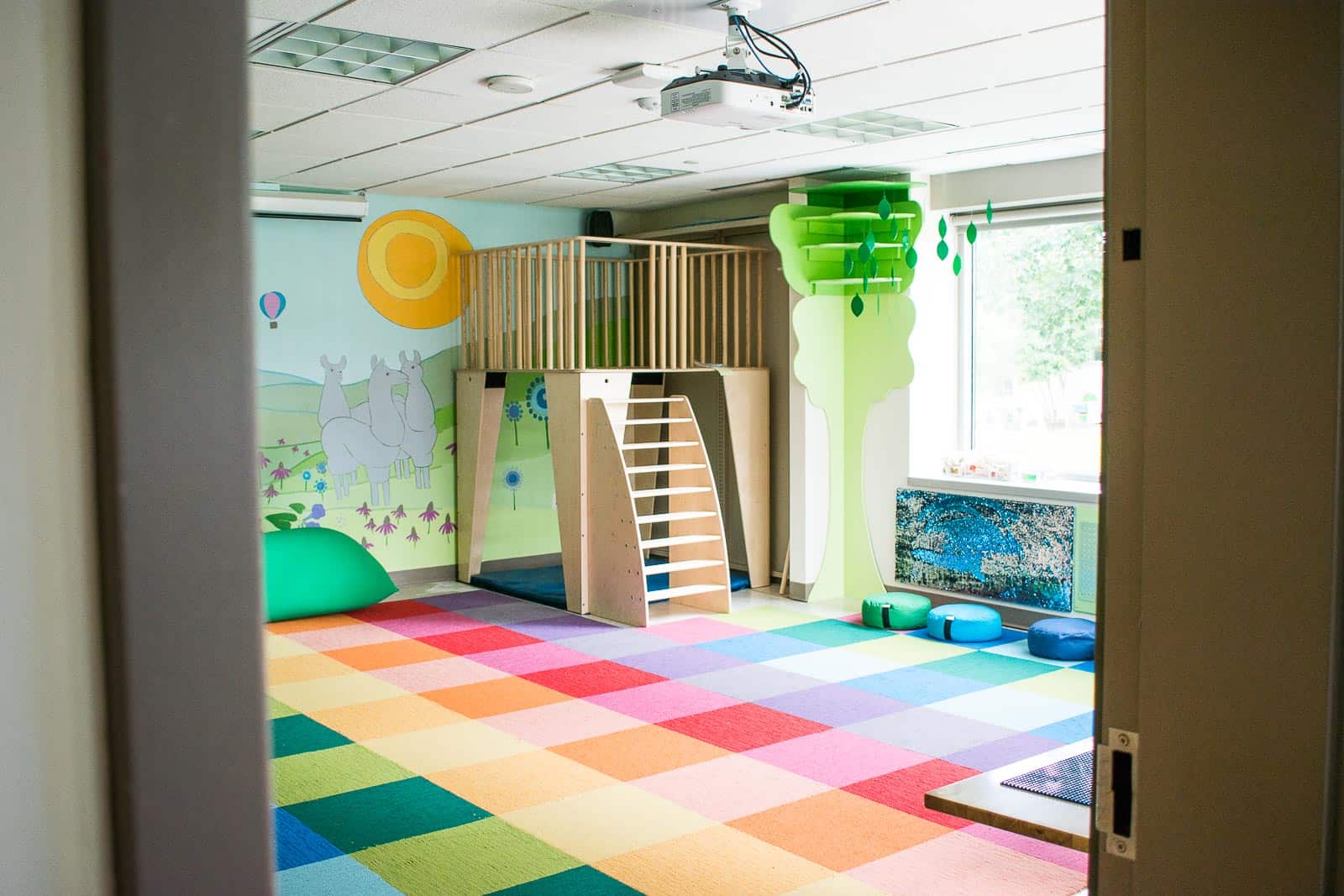 Colorful library STEAM classroom