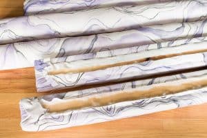 Upholster plywood strips