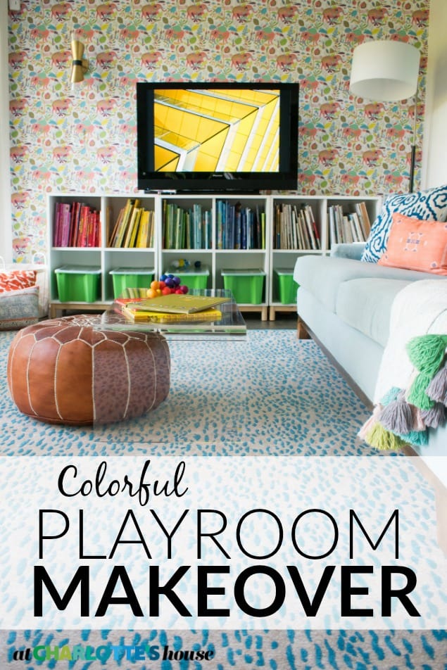 Colorful playroom makeover