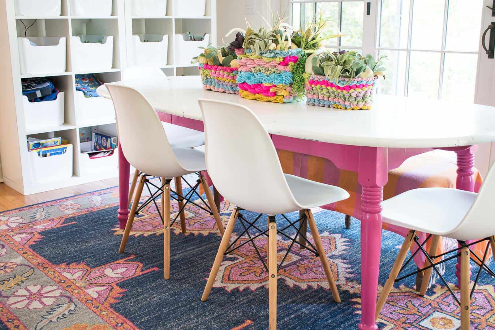 Turn Wire Baskets into a Colorful Woven Centerpiece - At Charlotte's House