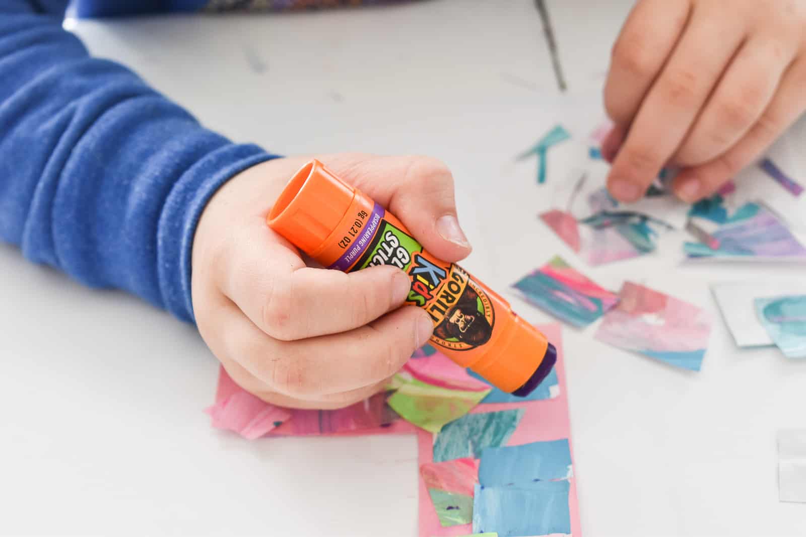 Gluing paper onto monogram