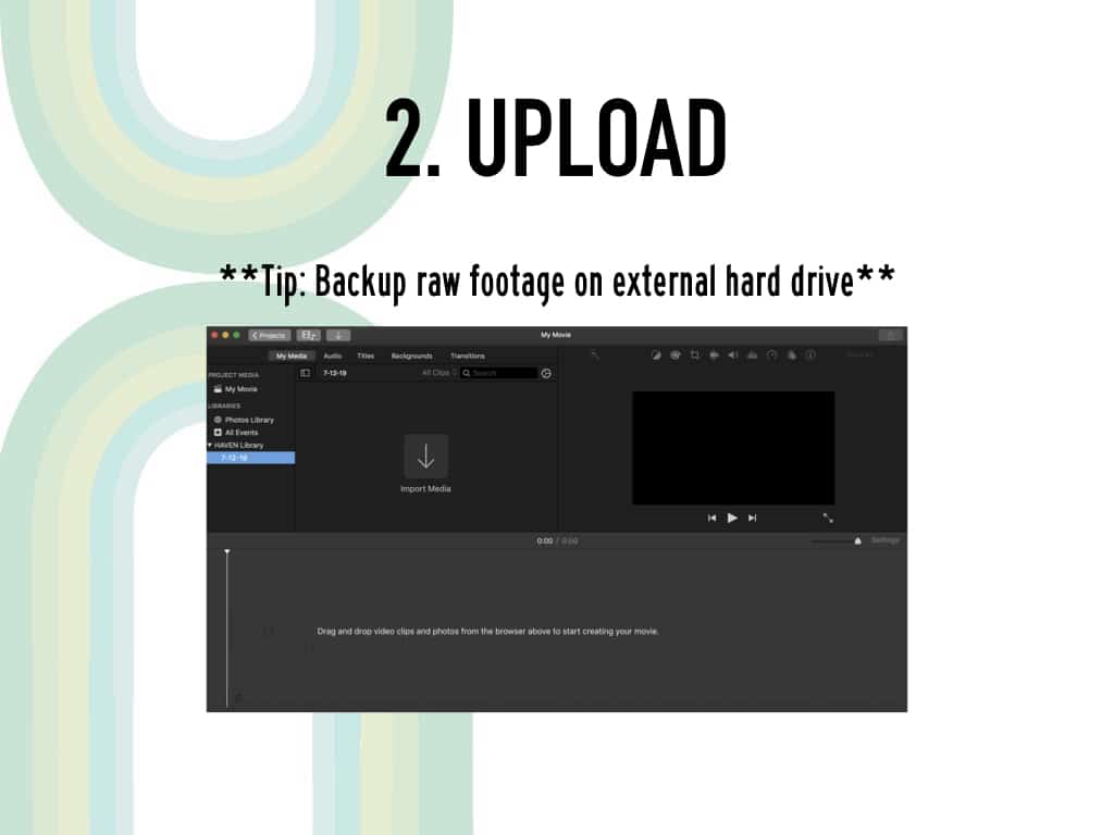 iMovie upload content