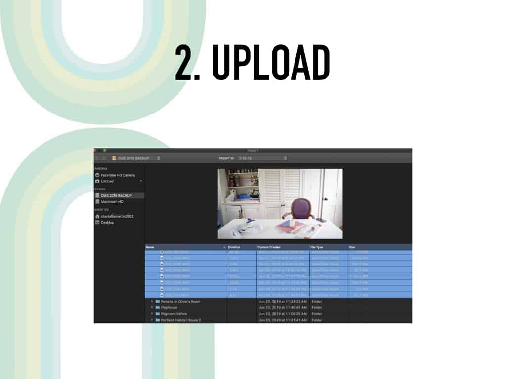 iMovie uploade content