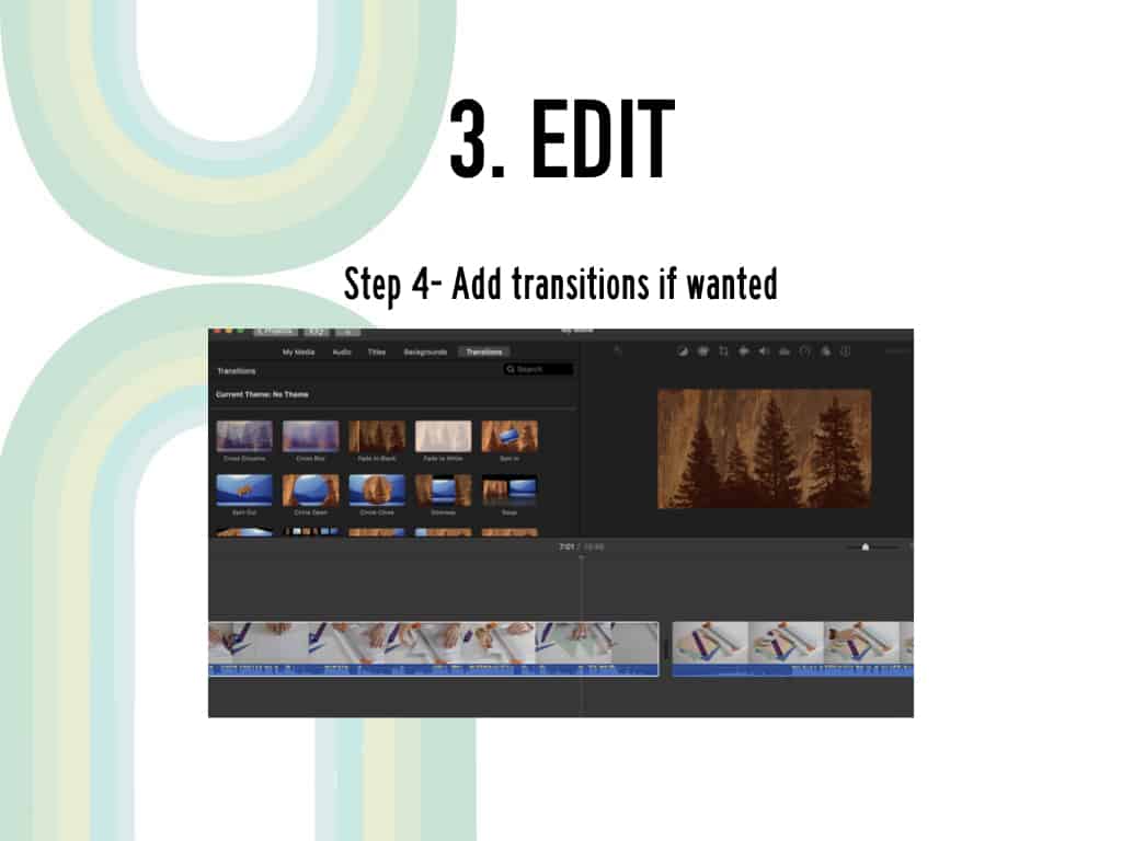 iMovie edit content