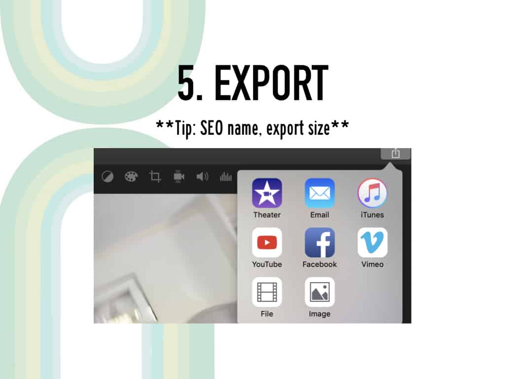 iMovie export