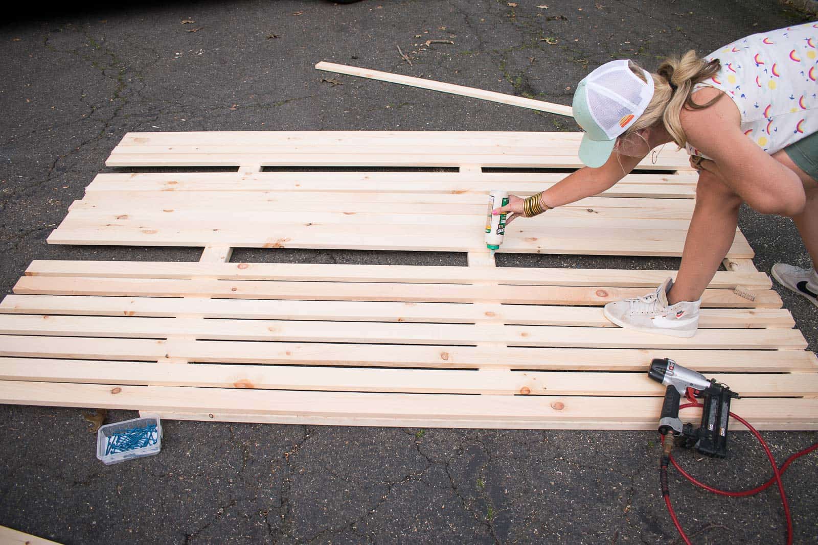 working with common pine to build the privacy wall