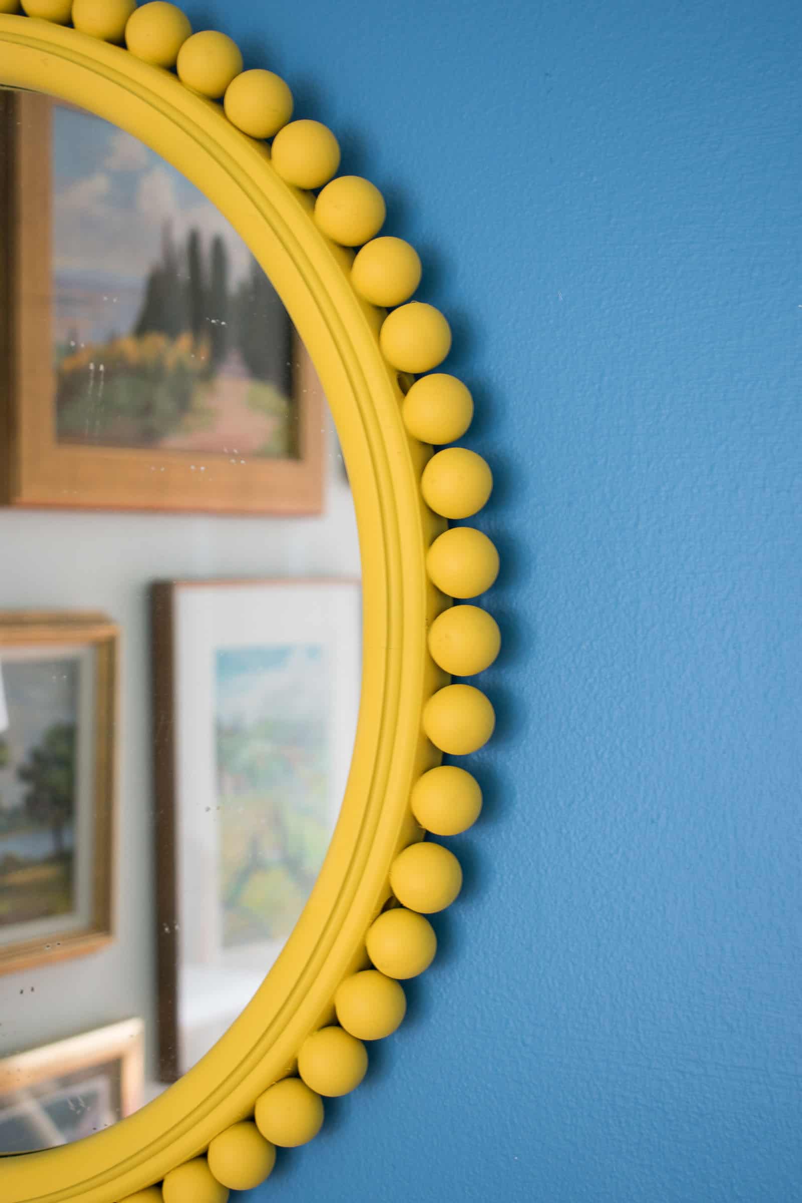 yellow mirror upcycle