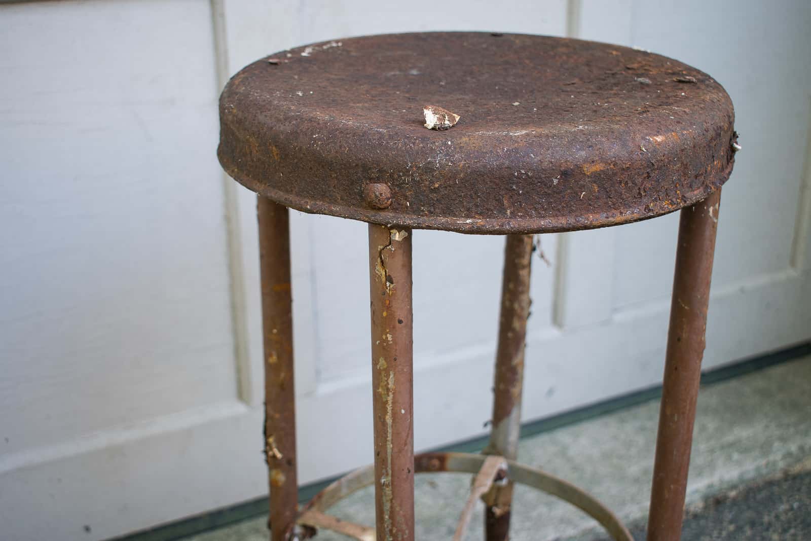rusty flea market stool