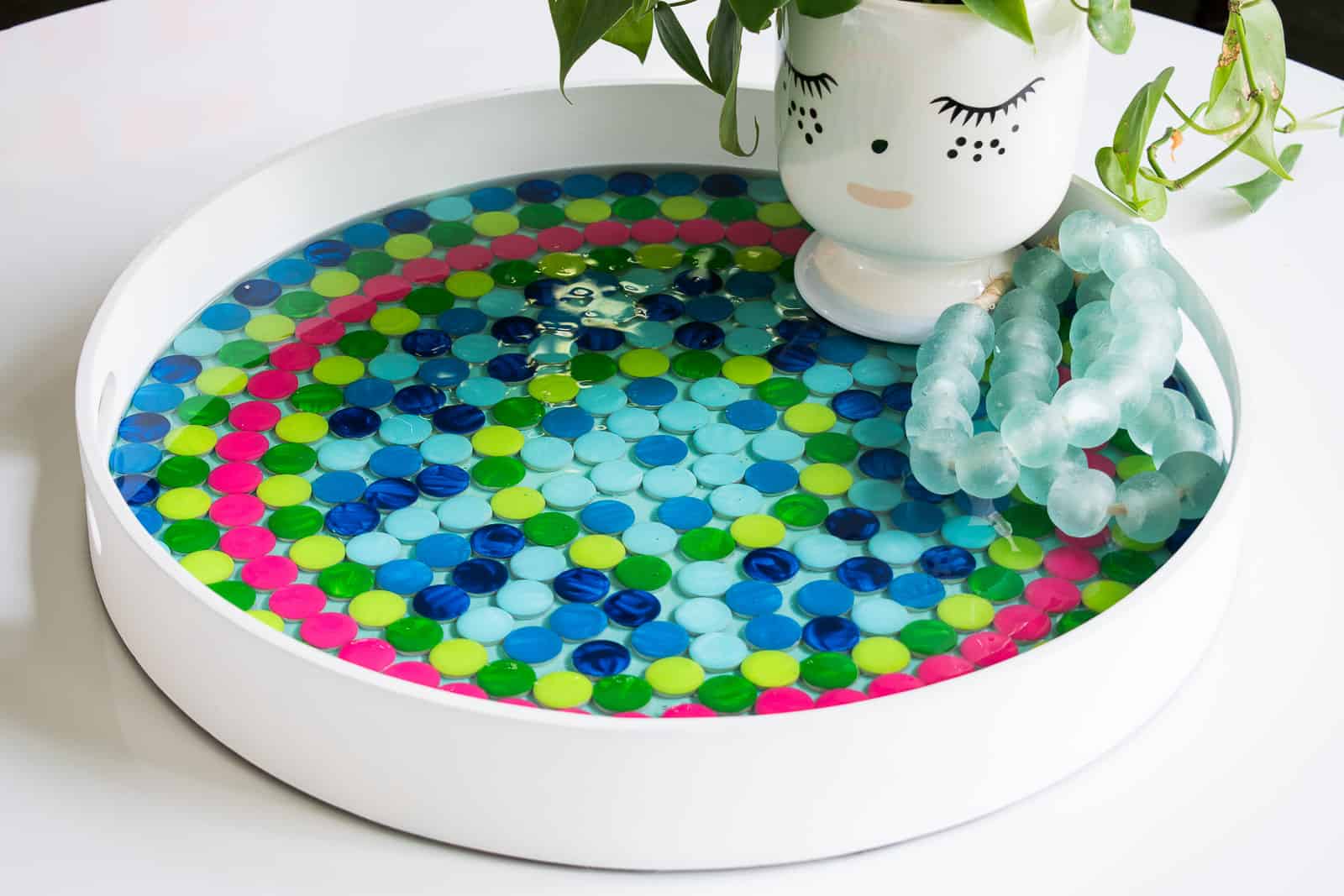 DIY Penny Tiled Table