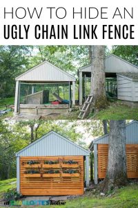 hiding ugly chain link fence