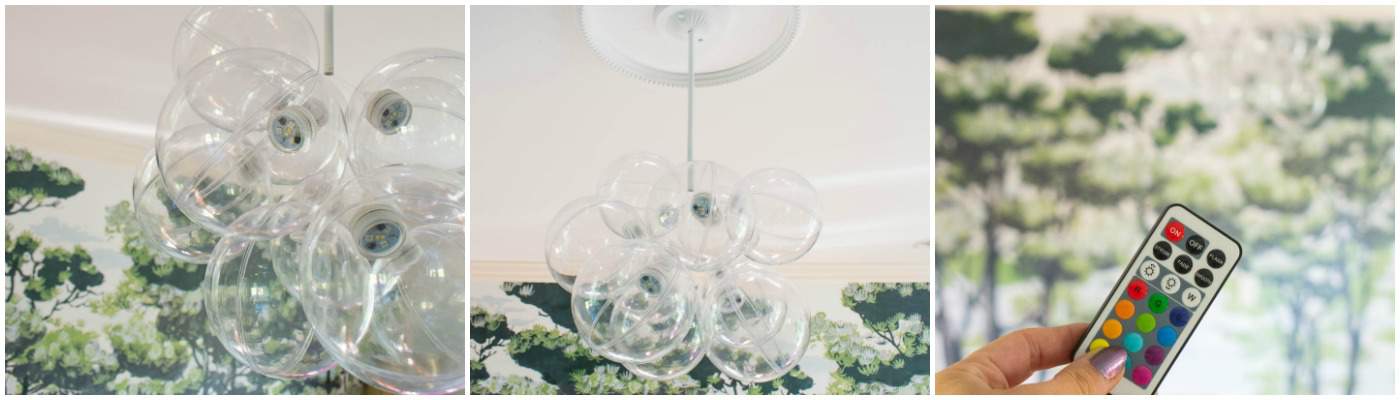 Diy Bubble Chandelier And A Bench, How Do You Make A Bubble Chandelier