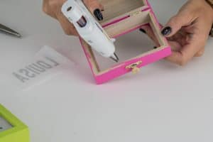 use a glue gun to adhere tracing paper