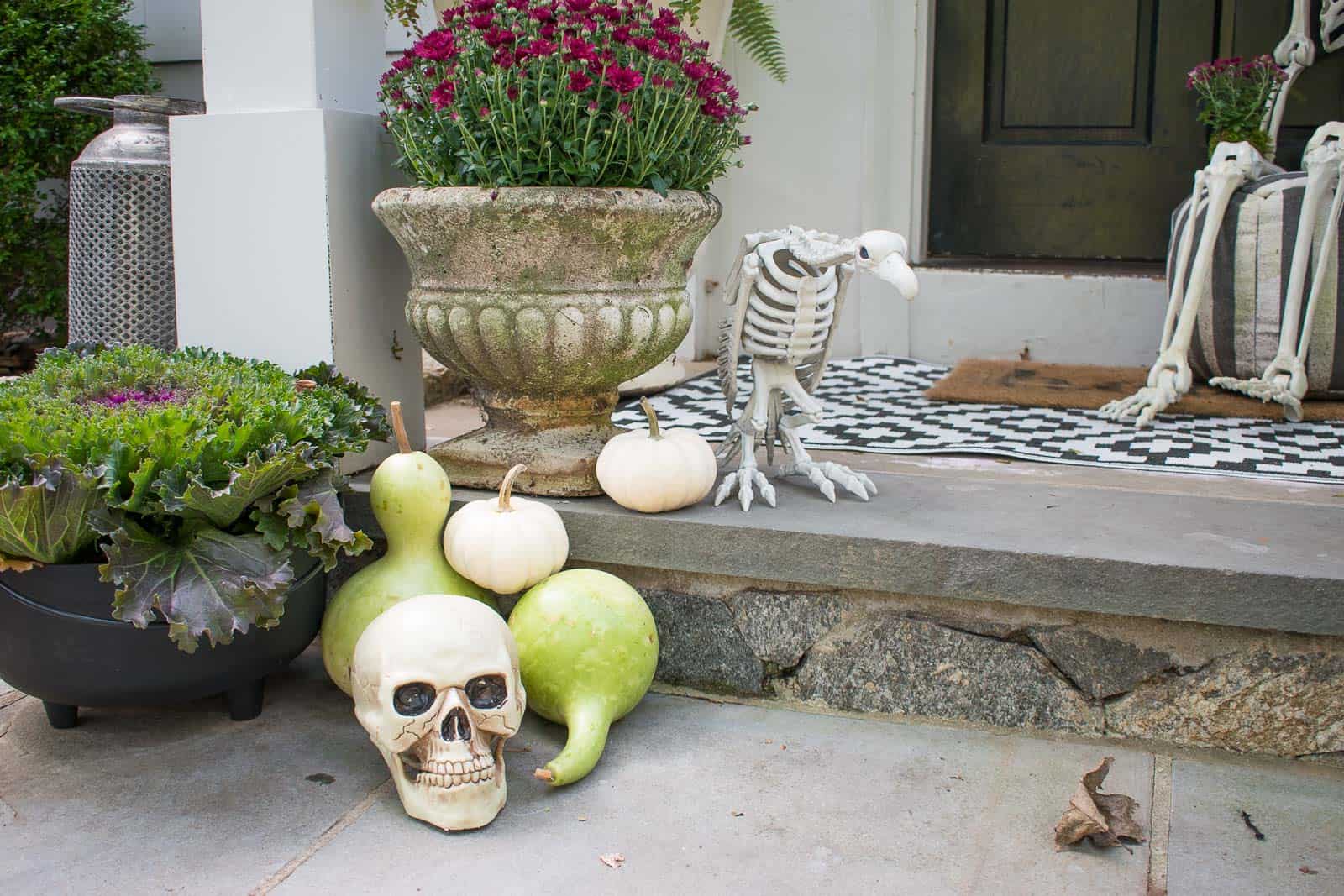 fall gourds for front porch