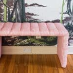 channel tufted upholstered bench