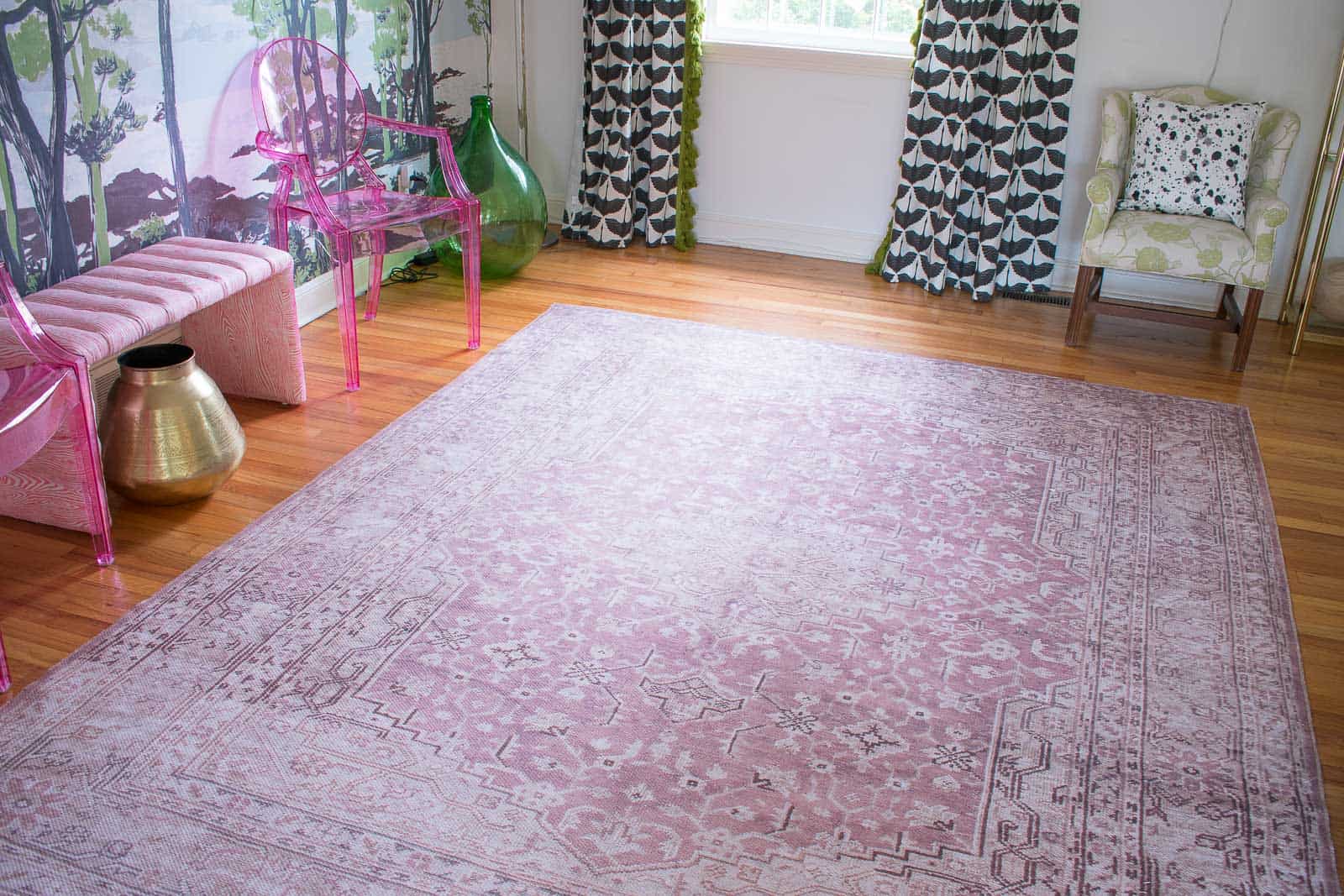 magnolia rug in dining room