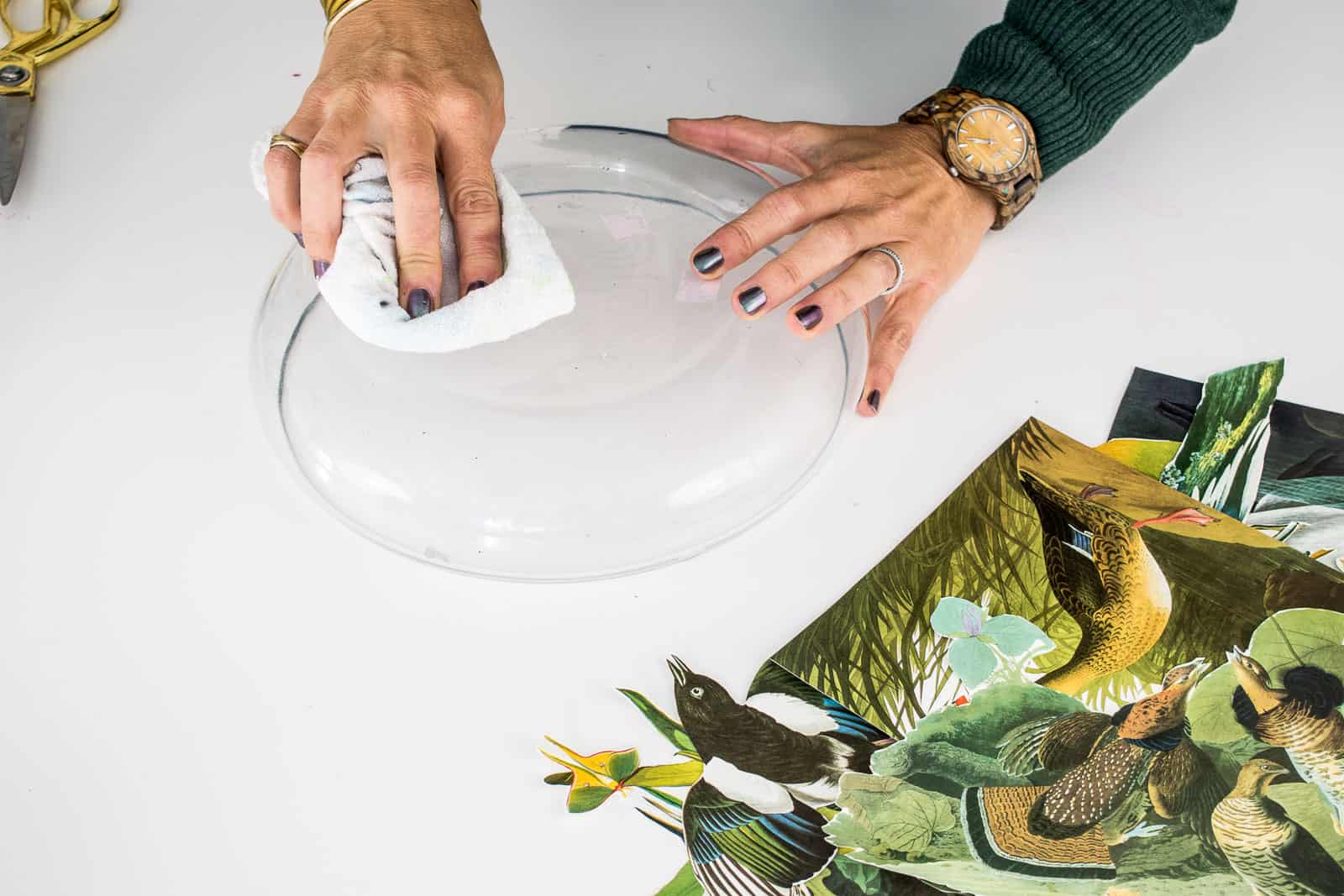 How to Decoupage a Glass Bowl - At Charlotte's House