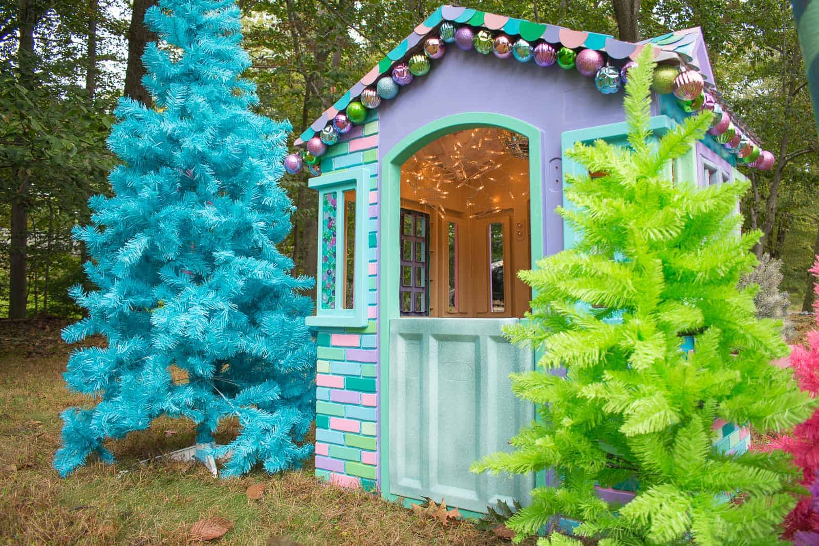 colorful christmas playhouse