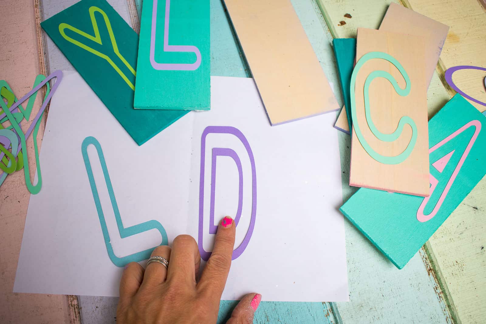 cut letters with cricut out of card stock