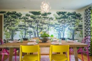 dining room mural wall