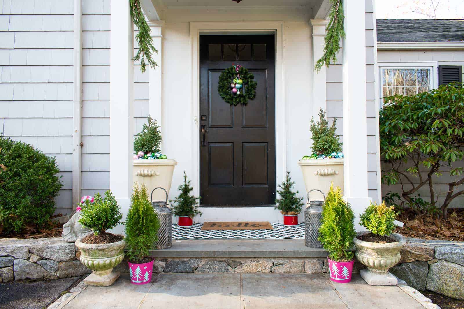 colorful spray painted planters