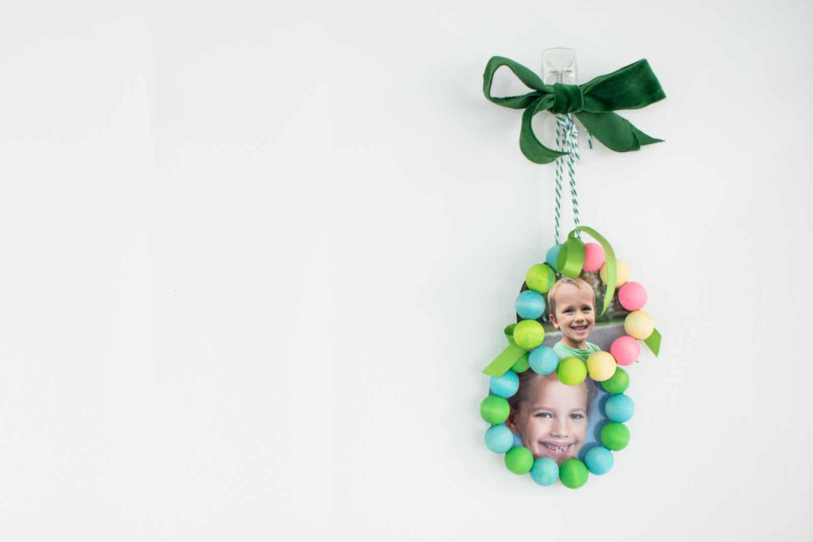 beaded picture frame ornaments