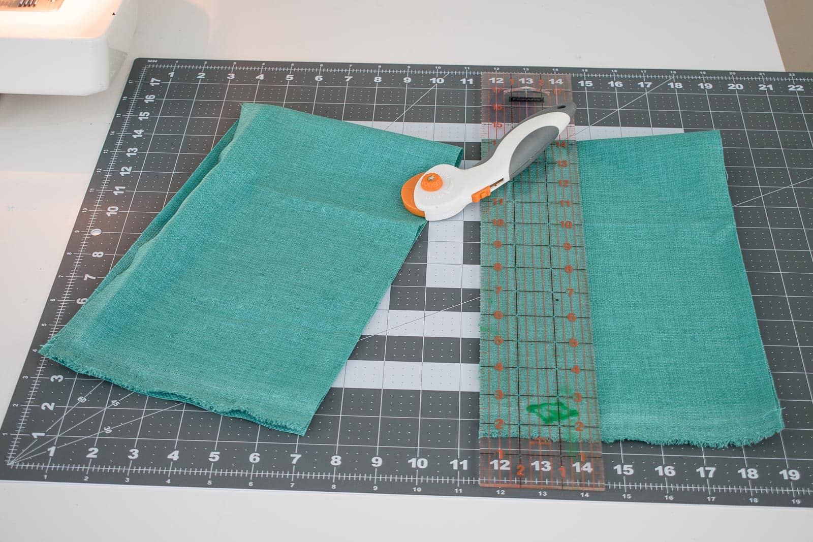 cut the fabric for the pockets