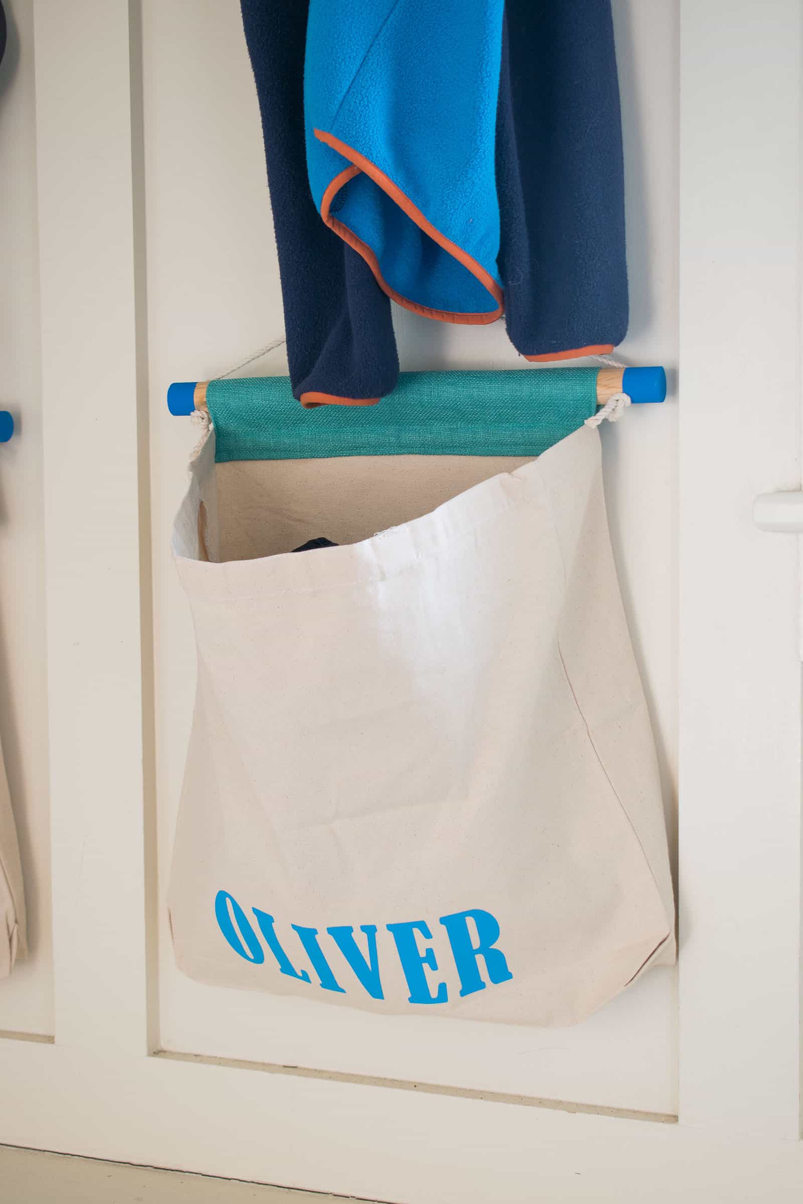 DIY Canvas Mudroom Storage Bags - At Charlotte's House