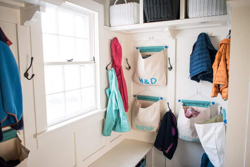 DIY Canvas Mudroom Storage Bags46 At Charlotte's House