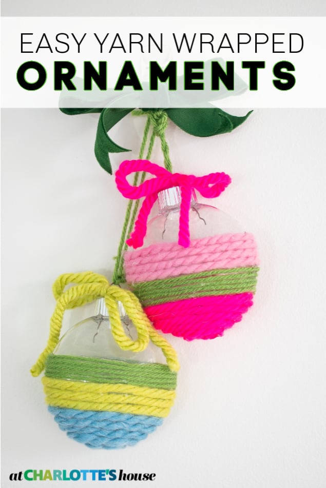 yarn wrapped ornaments