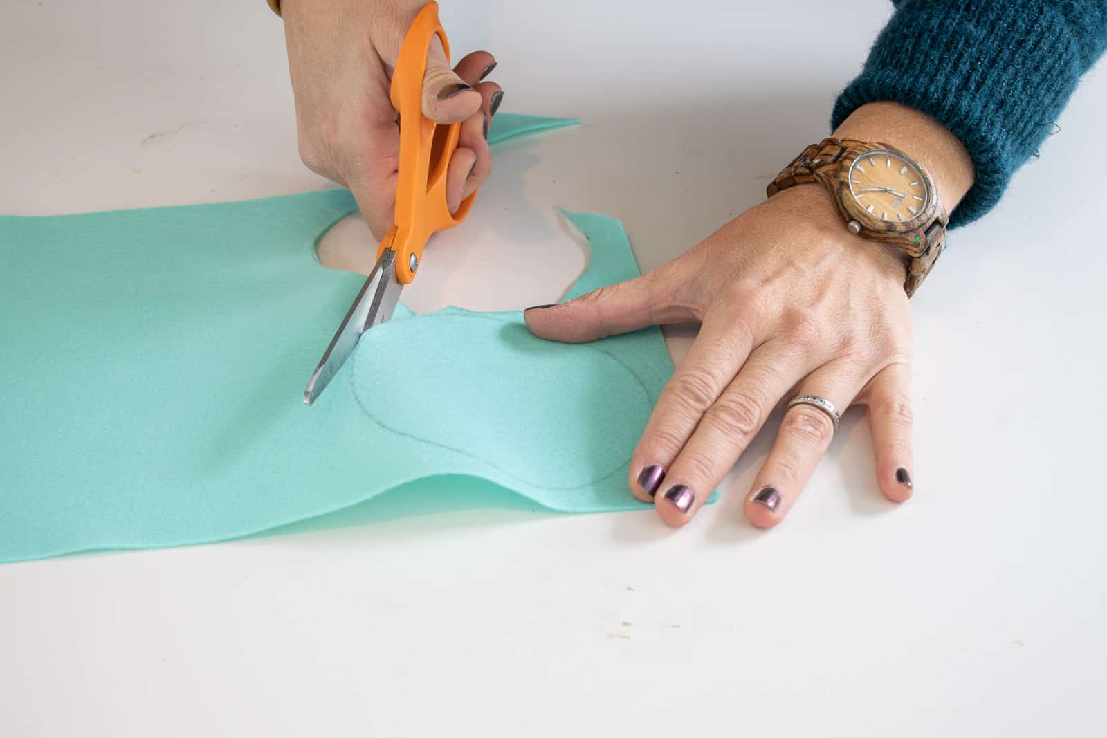 cut out felt circles