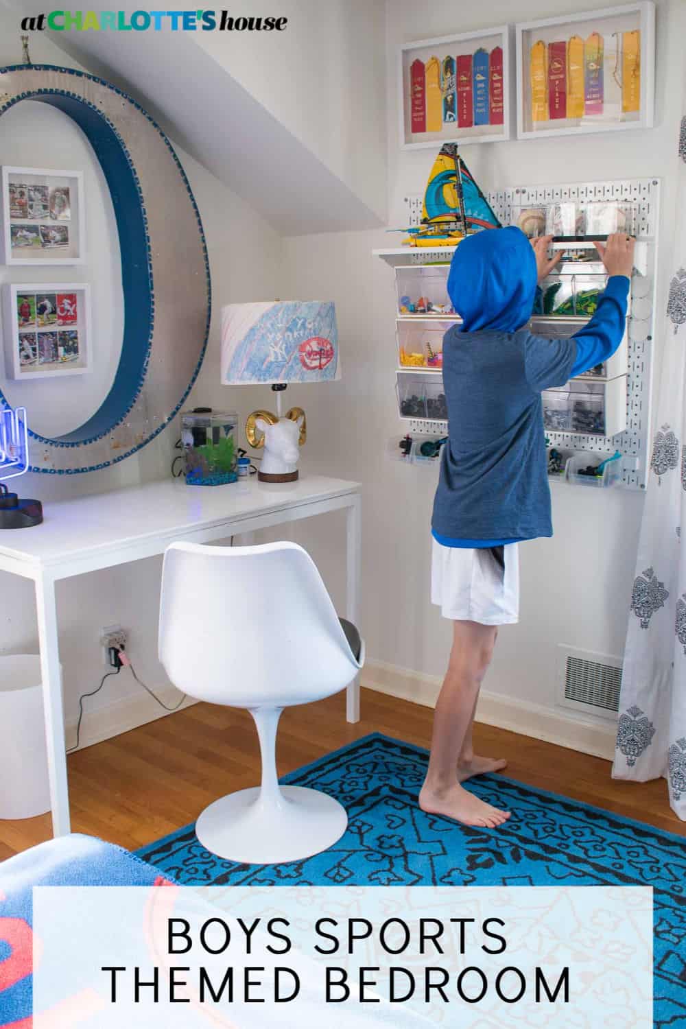 Sophisticated Vintage Sports Themed Boys Room - CURATED CASA