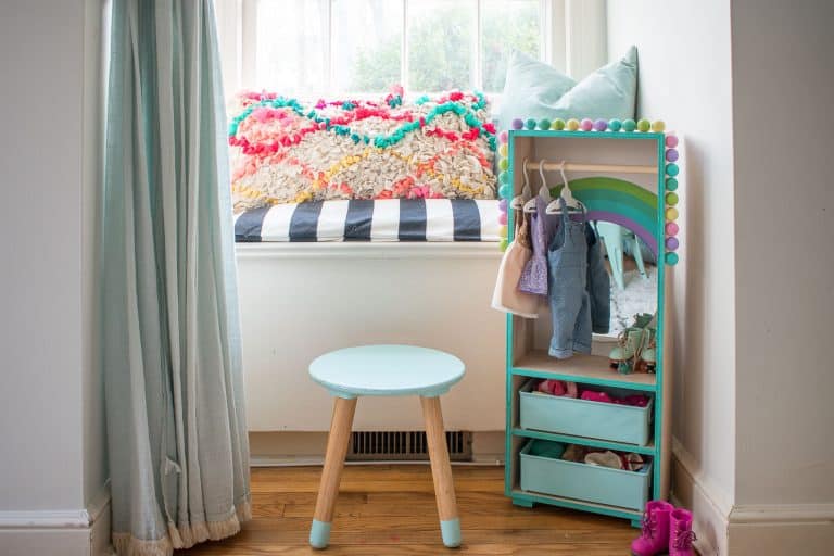 Wooden DIY Doll Clothes Storage At Charlotte's House