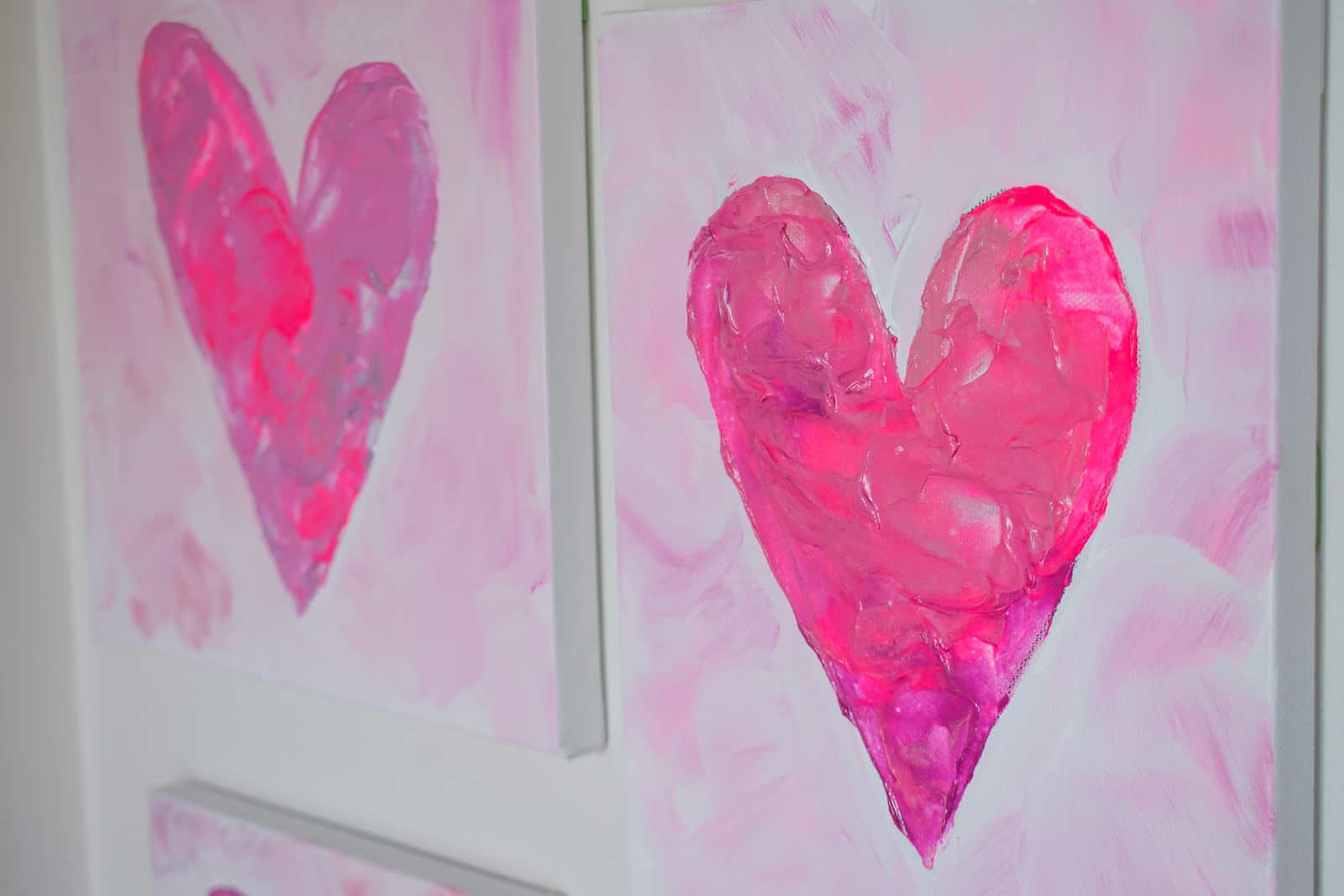 painted valentine craft heart