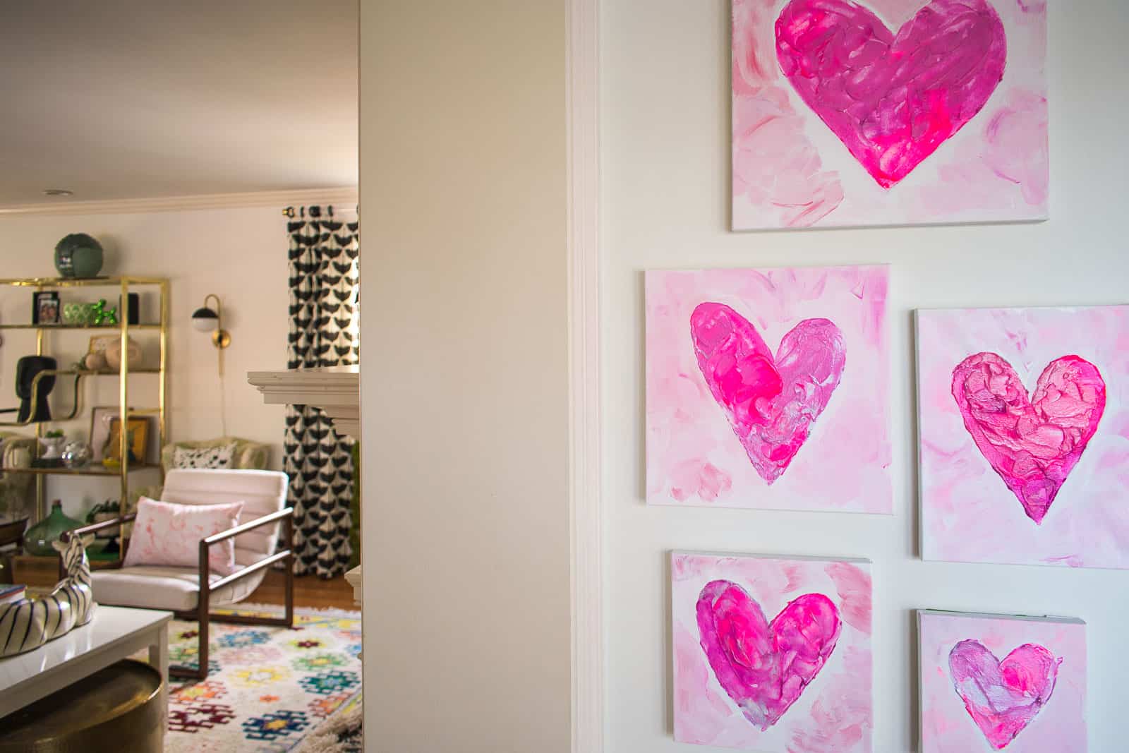 Easy Valentine Craft: Painted Canvas Hearts - At Charlotte's House