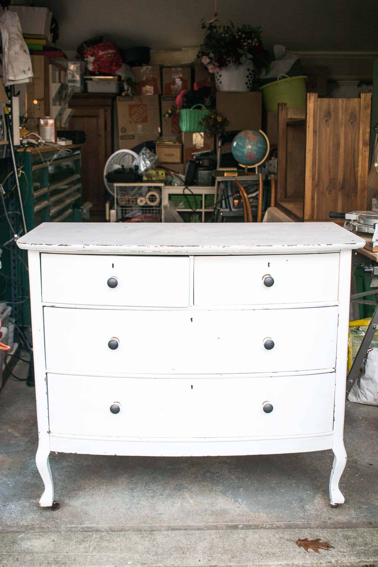 how to strip paint off a dresser