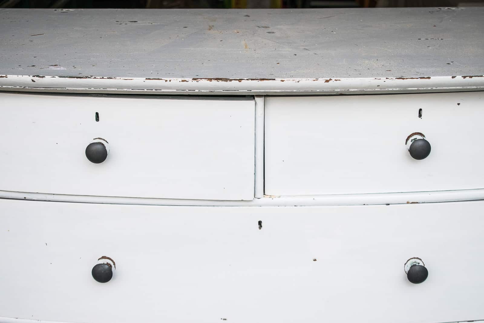 painted wooden dresser before