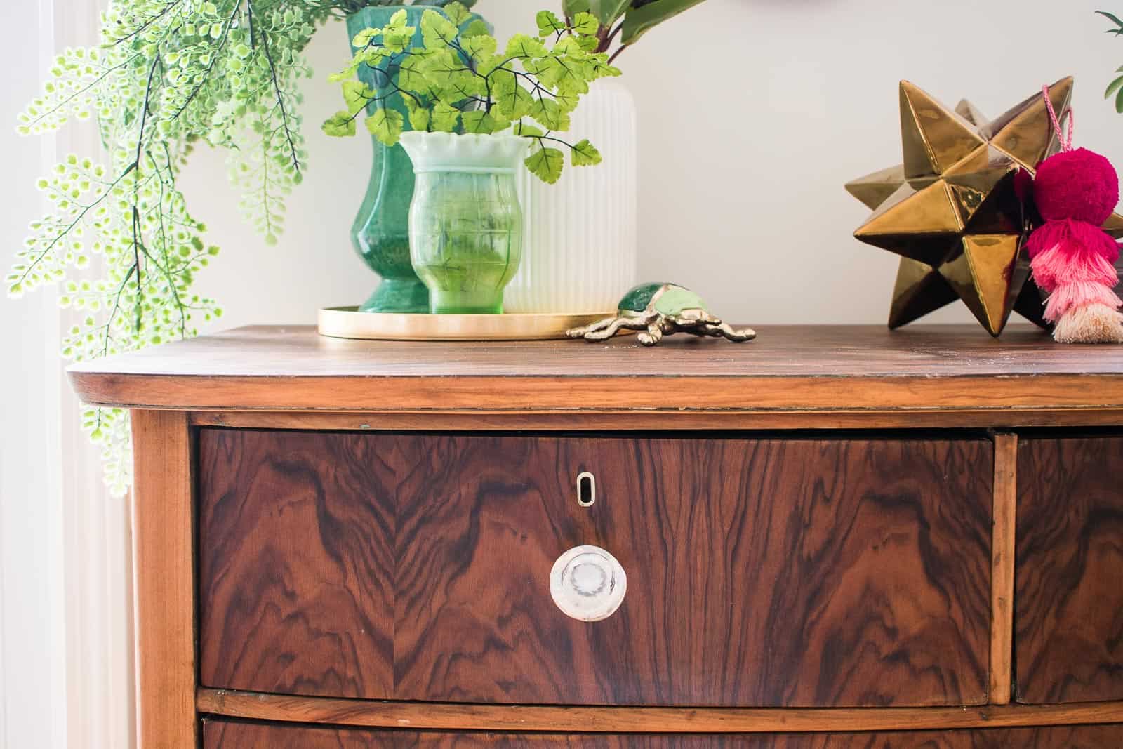 glass knob on dresser