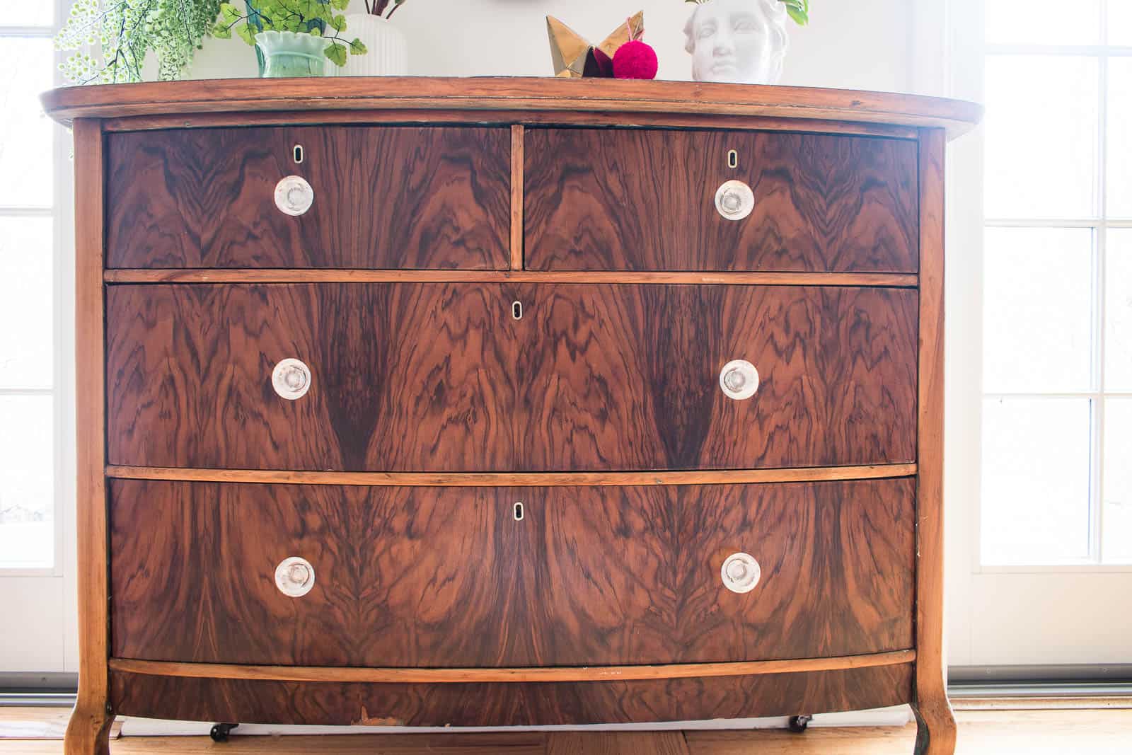 stripped wood dresser