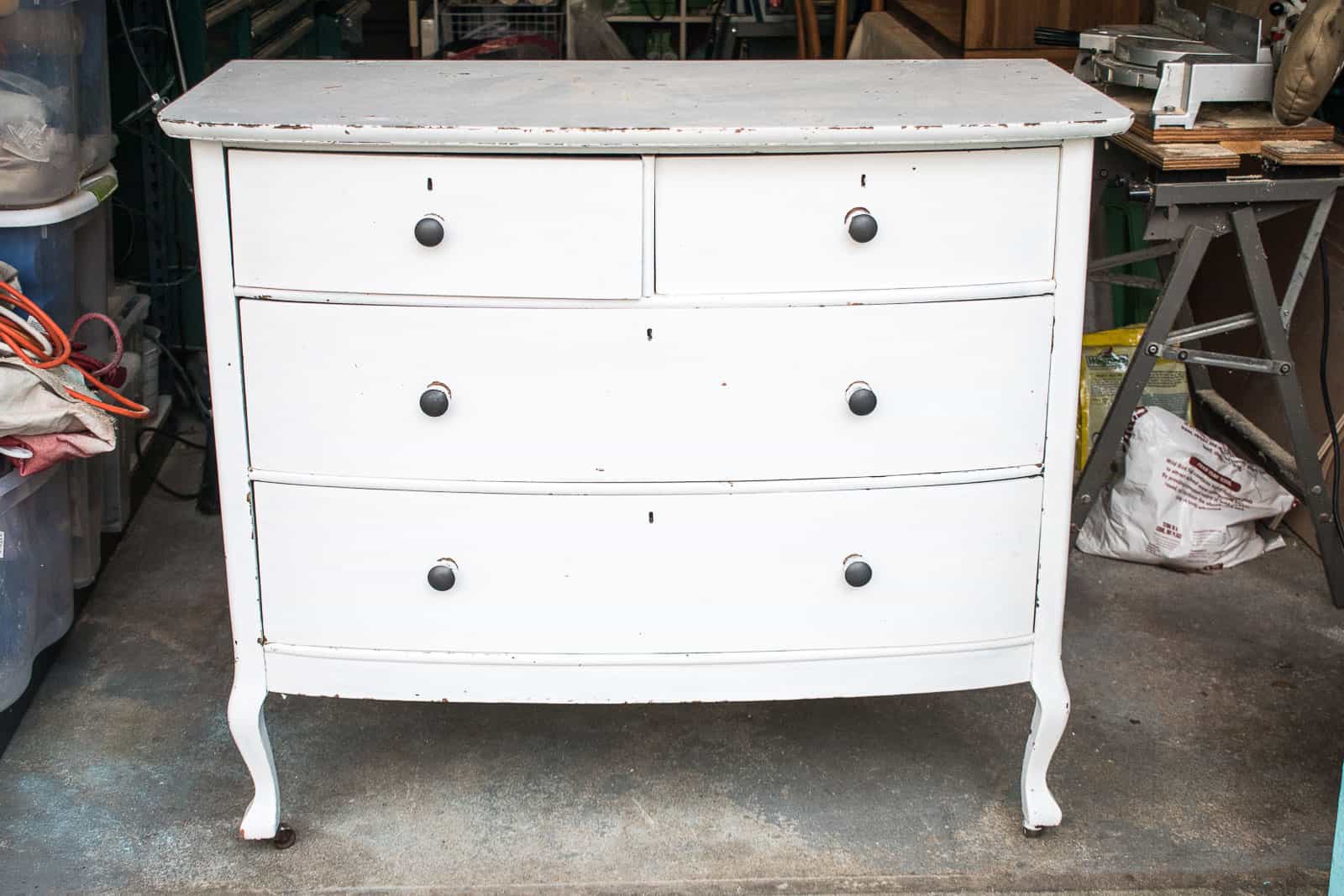 WHITE PAINTED DRESSER BEFORE
