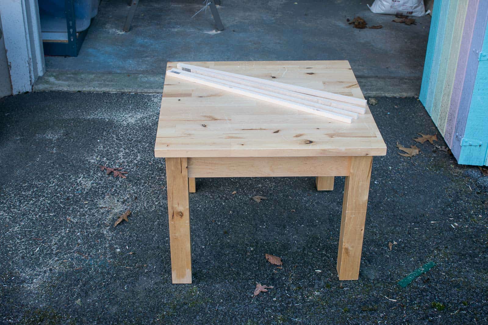 plain wooden table