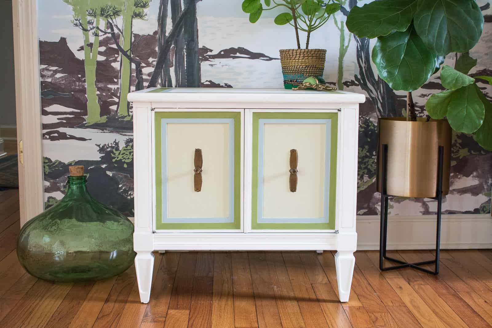 frogtape painted side table