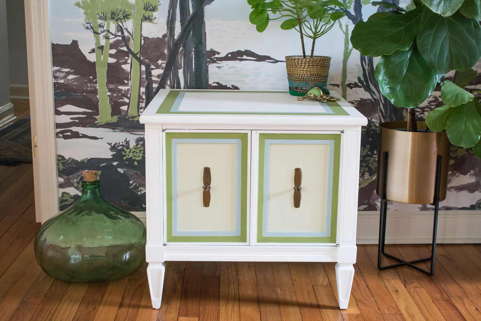 painted wooden table